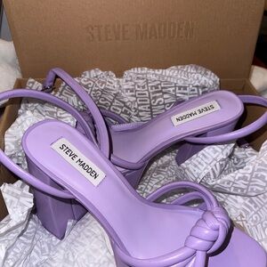 Steve Madden Lavender Block Heel Sandals